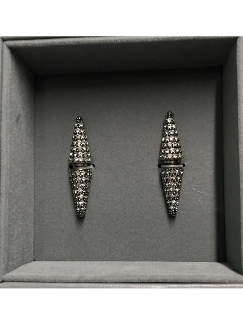 Balenciaga Double-Ended Crystal-Pavé Earrings – New & 100% Authentic - Picture 7 of 9